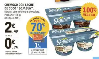 E.Leclerc Cremoso Con Leche De Coco Sojasun oferta