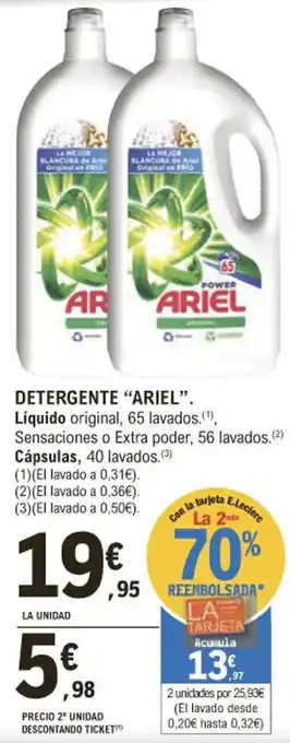E.Leclerc Detergente Ariel oferta