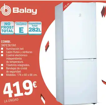 E.Leclerc Combi 3KFE361WI oferta