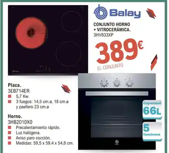 E.Leclerc Conjunto Horno + Vitrocerámica oferta