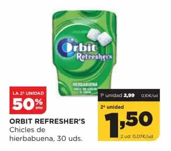 Alimerka Orbit Refresher's Chicles de Hierbabuena, 30uds oferta