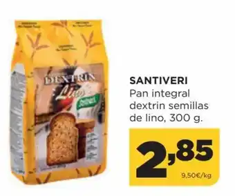 Alimerka Santiveri Pan Integral Dextrin Semillas De Lino, 300g oferta