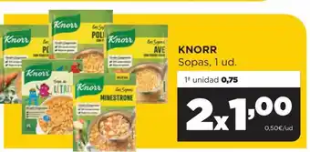 Alimerka Knorr Sopas, 1ud oferta