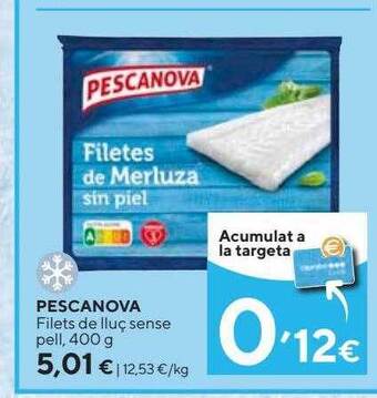 Caprabo Pescanova filets de lluç sense pell oferta