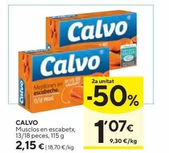 Caprabo 2a unitat -50% calvo musclos en escabetx oferta