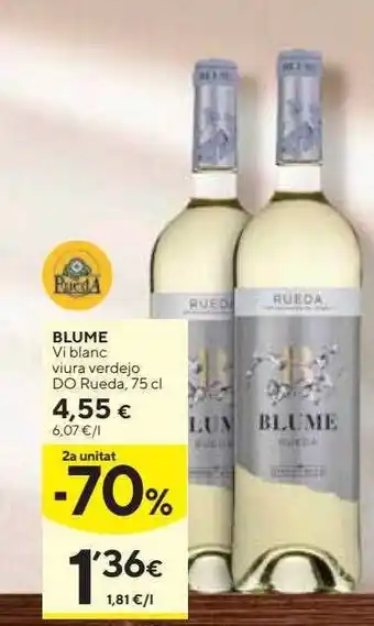Caprabo 2a unitat -70% blume vi blanc viura verdejo do rueda oferta