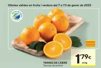 Caprabo Terres de l'ebre taronja de postre oferta