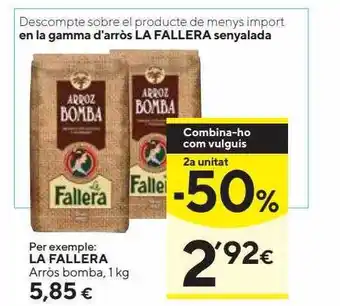 Caprabo 2a unitat -50% la fallera arròs bomba oferta