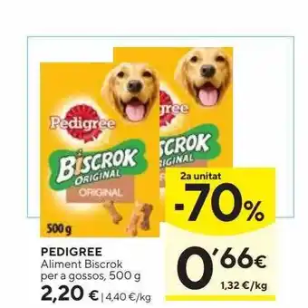 Caprabo 2a unitat -70% pedigree aliment biscrok oferta