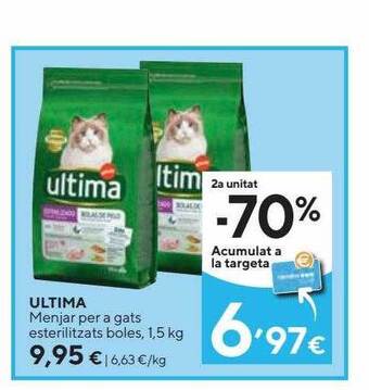 Caprabo Ultima menjar per a gats esterilitzats boles oferta