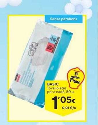 Caprabo Basic tovalloletes per a nadó oferta