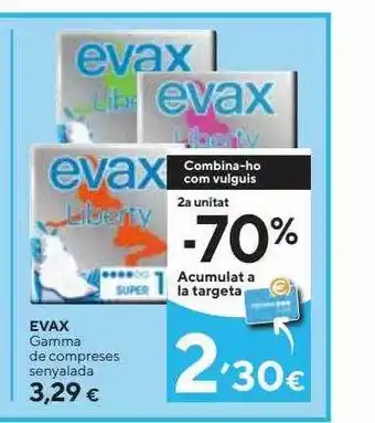 Caprabo Evax gamma de compreses senyalada oferta