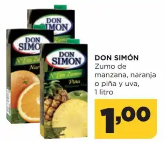 Alimerka Don Simón Zumo de Manzana, Naranja o Piña y Uva, 1 Litro oferta