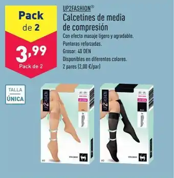 ALDI Calcetines de media con compresión up2fashion oferta
