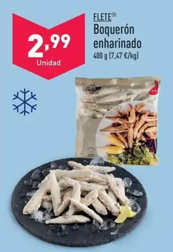 ALDI Boquerón enharinado flete oferta