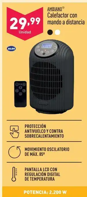 ALDI Calefactor con mando a distancia ambiano oferta