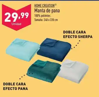 ALDI Manta de pana hoem creation oferta