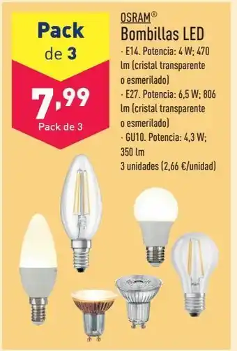 ALDI Bombilla led osram oferta