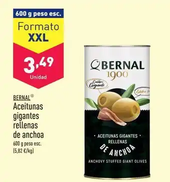 ALDI Aceitunas gigantes rellenas de anchoa bernal oferta