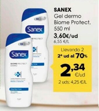 Autoservicios Familia Gel de baño sanex oferta