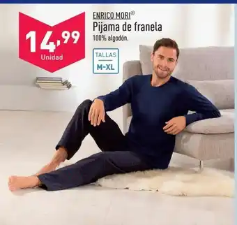 ALDI Pijama de franela enrico mori oferta