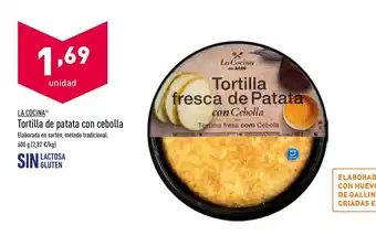 ALDI La Cocina Tortilla de patata con cebolla oferta