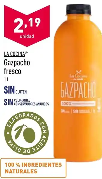 ALDI La Cocina Gazpacho fresco 1L oferta