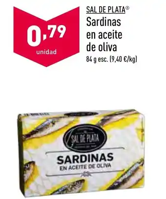 ALDI Sal De Plata Sardinas en aceite de oliva 84 g oferta