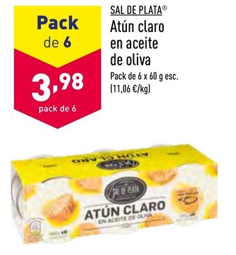 ALDI Sal De Plata Atún claro en aceite de oliva oferta
