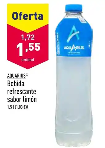 ALDI Aquarius Bebida refrescante sabor limón 1,5L oferta