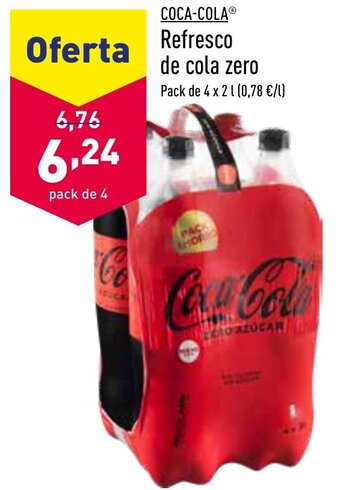 ALDI Coca-Cola Refresco de cola zero oferta