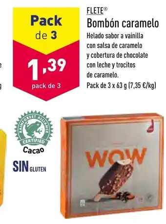 ALDI Flete Bombón caramelo oferta