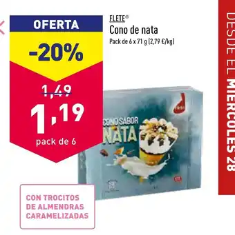 ALDI Flete Cono de nata oferta