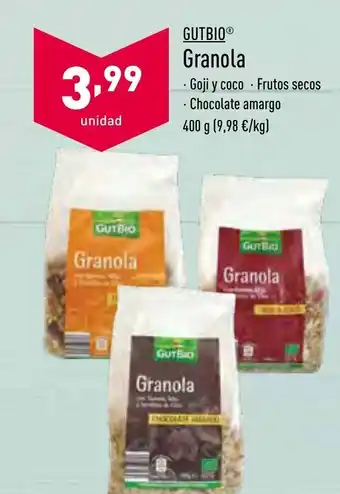 ALDI Gutbio Granola 400 g oferta