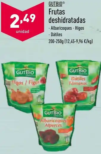 ALDI Gutbio Frutas deshidratadas 200-250 g oferta