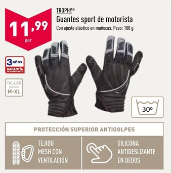 ALDI Trophy Guantes sport de motorista oferta