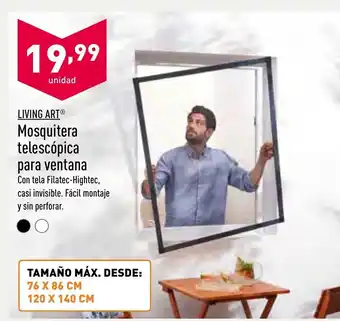 ALDI Living Art Mosquitera telescópica para ventana oferta