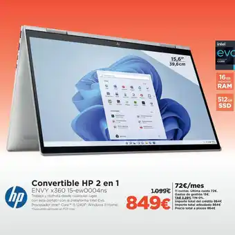 El Corte Inglés Convertible hp 2 en 1 oferta
