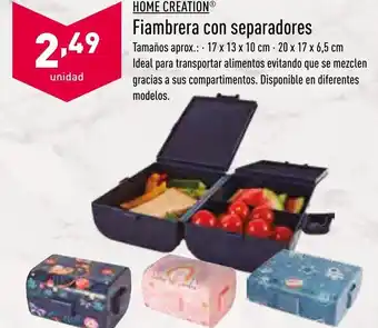 Home Creation Fiambrera con separadores