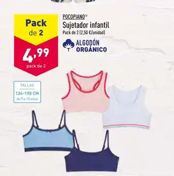 ALDI Picopiano Sujetador infantil pack de 2 oferta