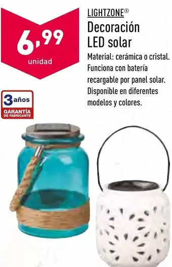 ALDI Lightzone Decoración LED solar oferta