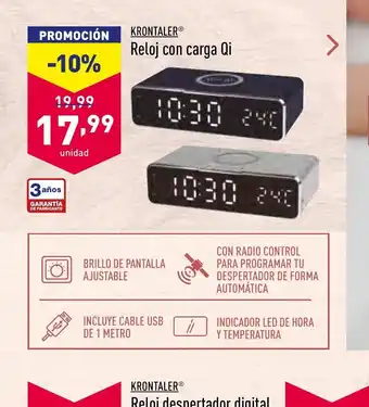 ALDI Krontaler Reloj con carga Qi oferta