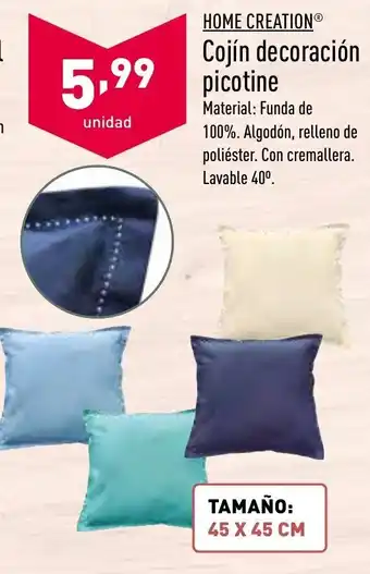 ALDI Home Creation Cojín decoración picotine oferta