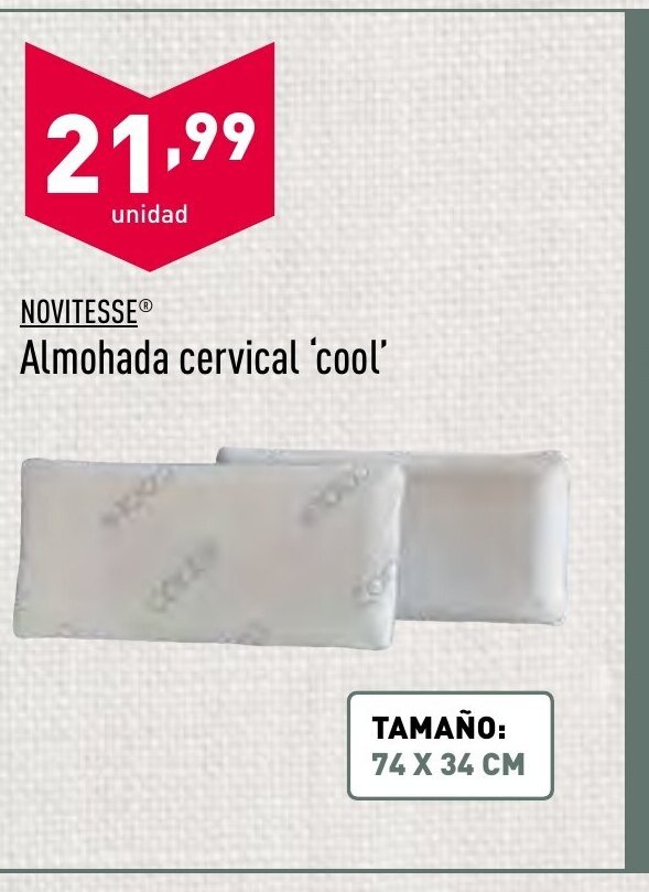 ALDI Novitesse Almohada cervical cool oferta