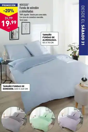 ALDI Novitesse Funda de edredón y almohadas oferta