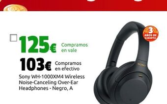 CeX Sony wh-1000xm4 wireless noise-canceling over-ear headphones - negro, a oferta