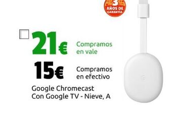 Google chromecast con google tv - nieve, a