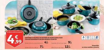 Alcampo Sartenes O Despiece De Batería De Acero Esmataldo Con Antiadherente Bicapa Modelo Country oferta