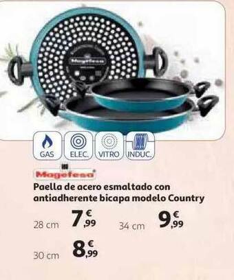 Alcampo Paella De Acero Esmaltado Con Antiadherente Bicapa Modelo Country oferta