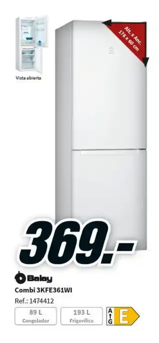 MediaMarkt Balay Combi 3KFE361Wl oferta